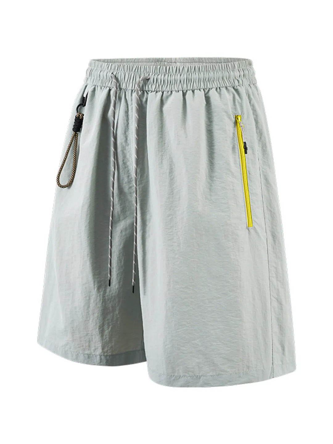 Men's Lightweight Drawstring Shorts with Zipper Pockets