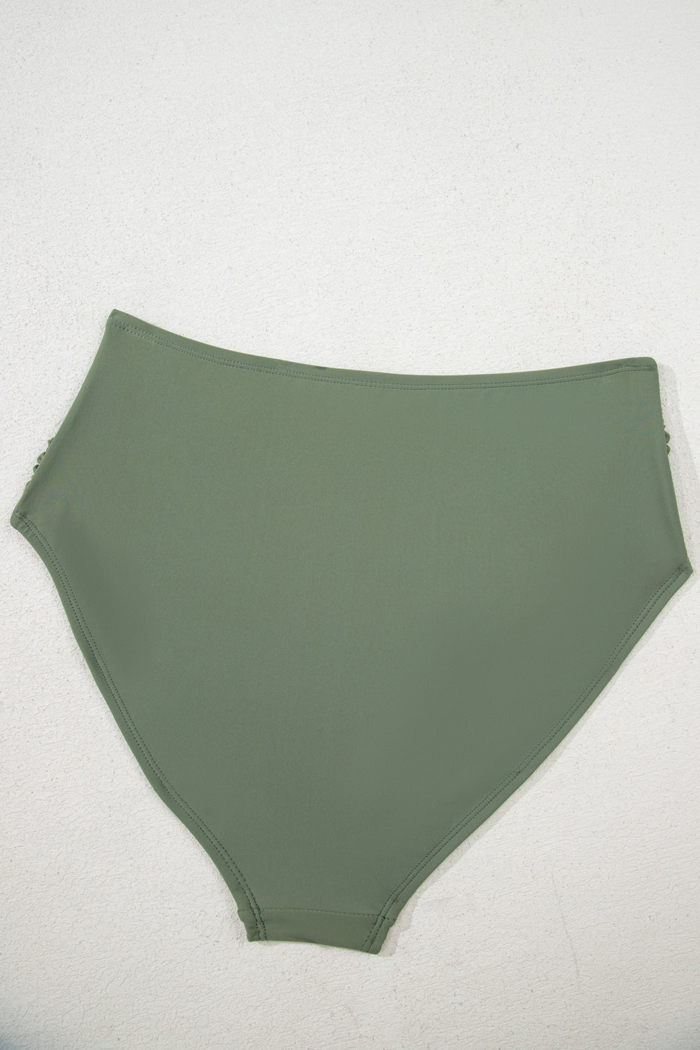 Mist Green Drawstring Ruched Wide Straps Tankini Set