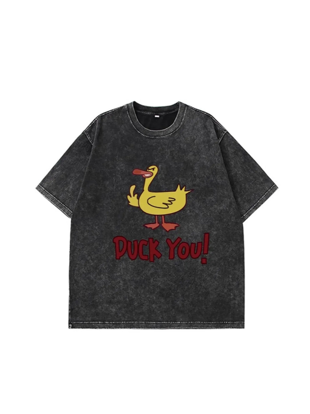 Duck Graphic Oversized Round Neck T-Shirt