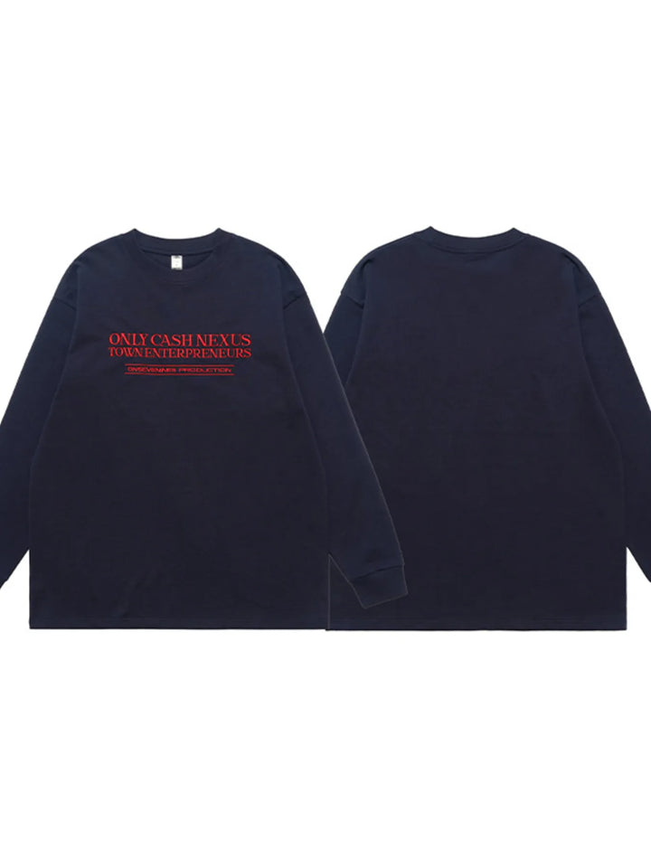 Men's Letter Long Sleeve T-Shirt