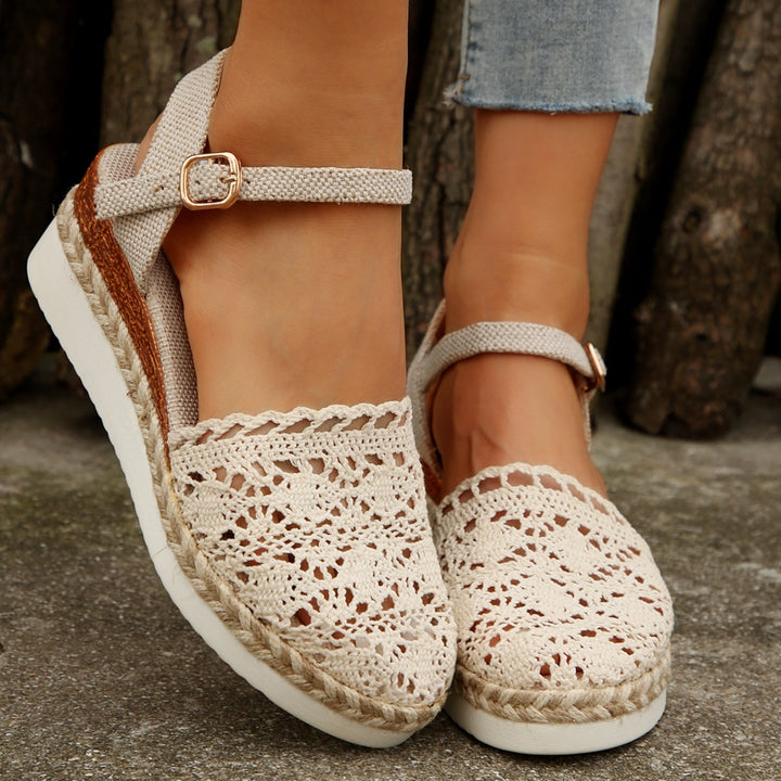 Round Toe Wedge Sandals