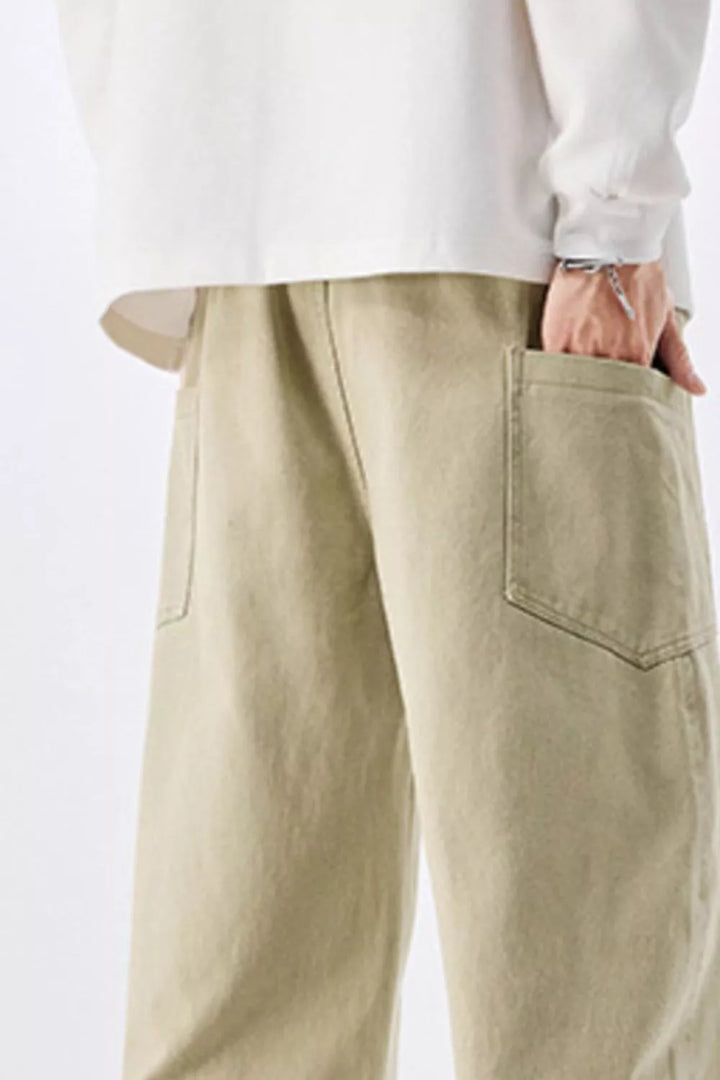 Men's Plus Size Loose Fit Drawstring Waist Jeans
