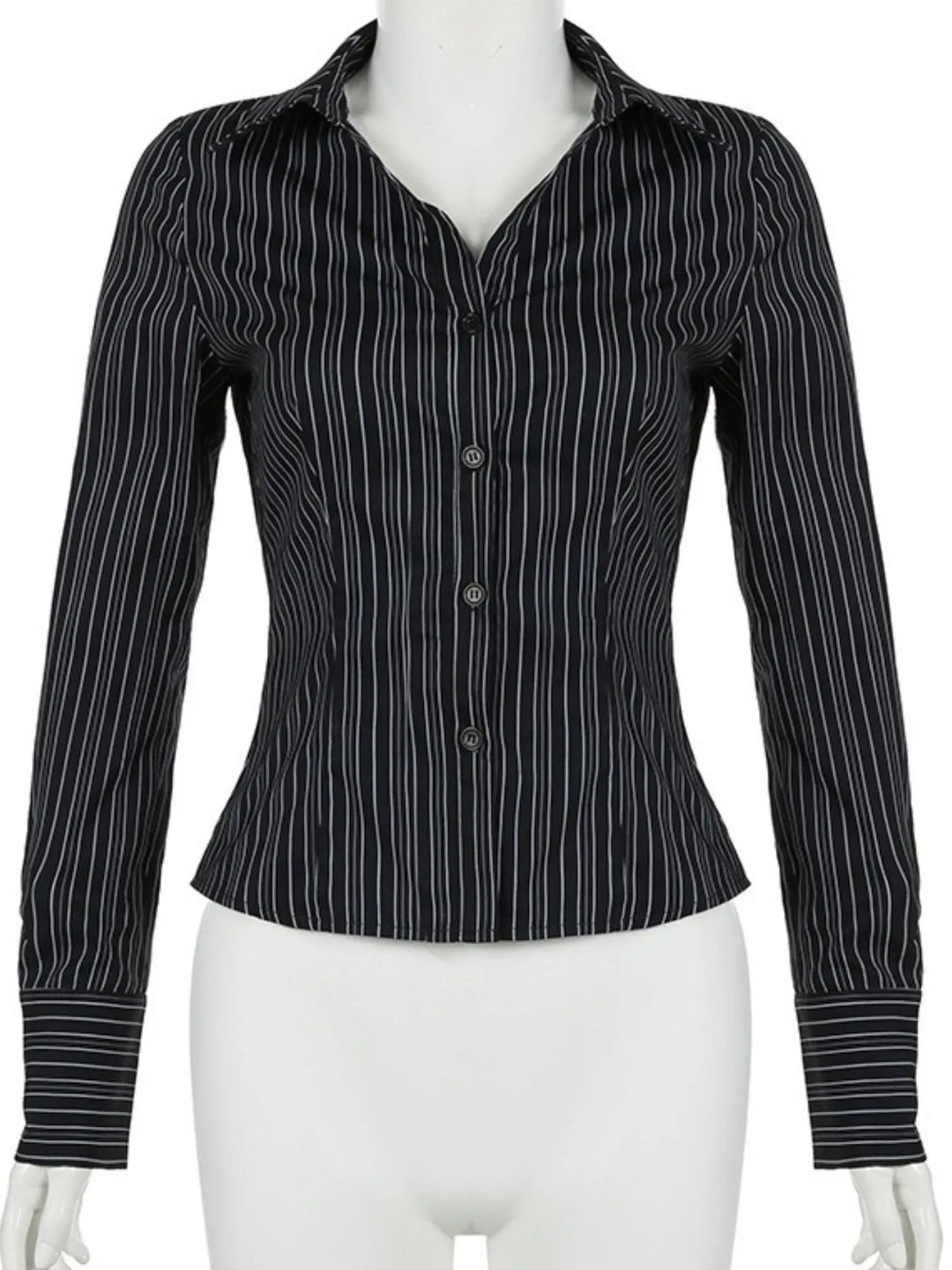 Striped Button-Down Collared Neck Shirt