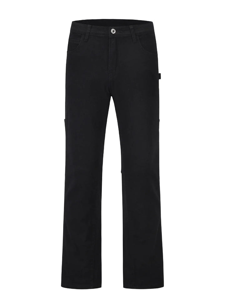 Men's Slim Straight Jeans with Snap Detail