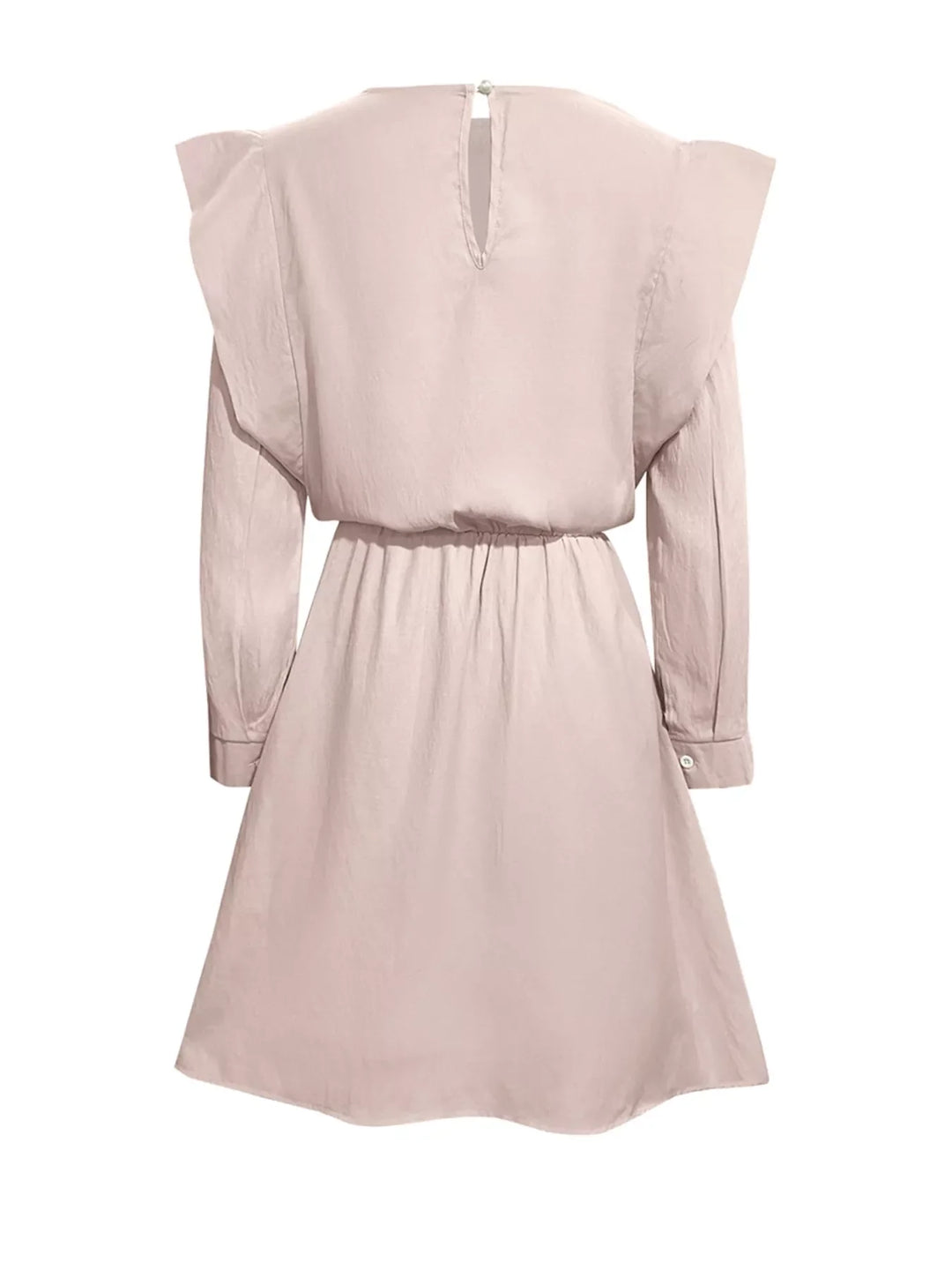 Ruffled Long Sleeve Mini Dress