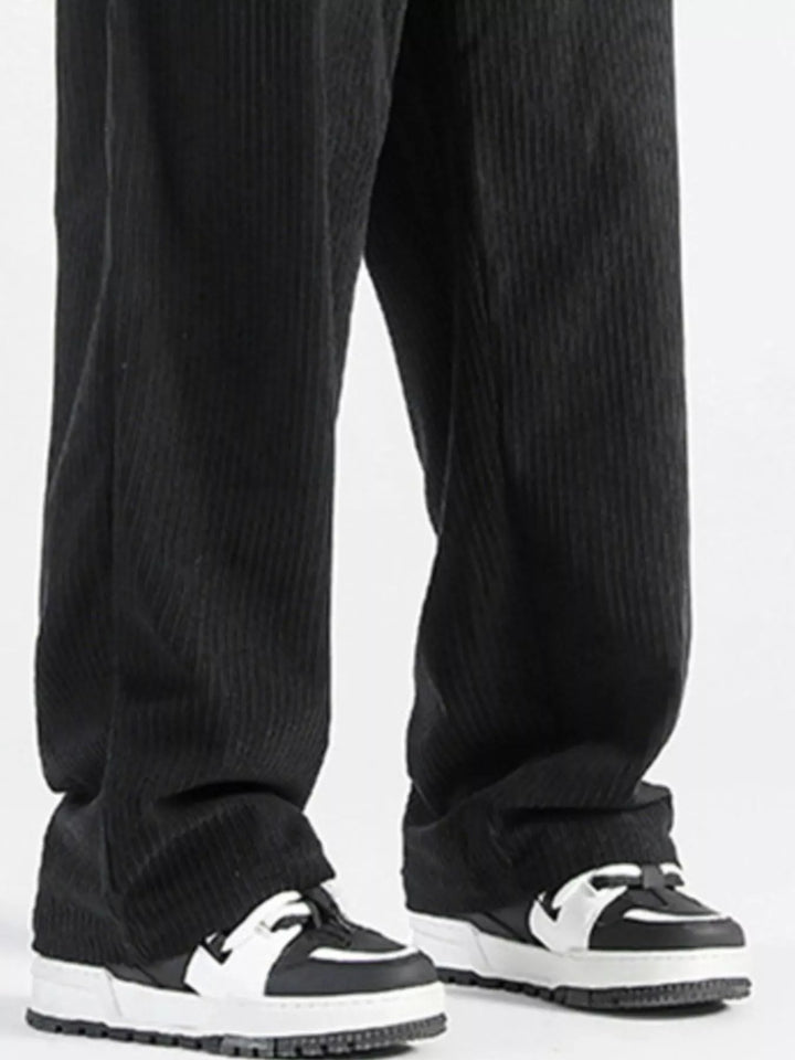 Men's Plus Size Casual Drawstring Wide Leg Pants