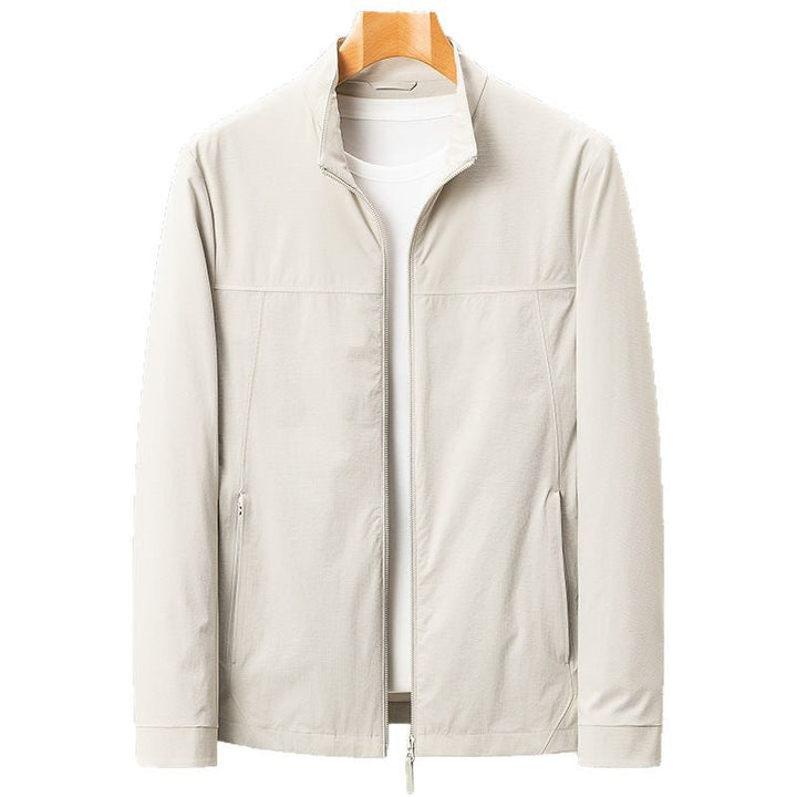 Mens Slim-fit Stand-collar Jacket