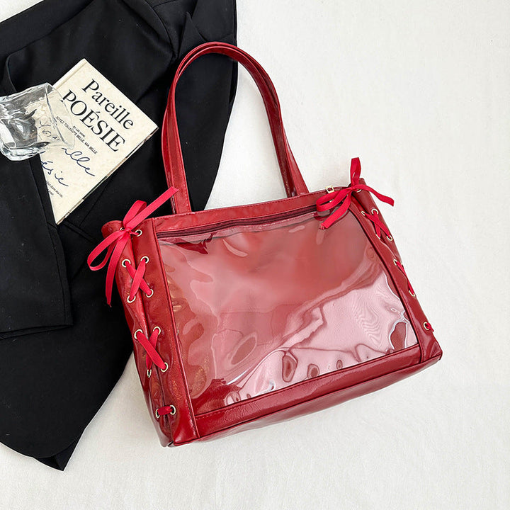 Large-Capacity Ribbon Bow Handheld Shoulder Bag