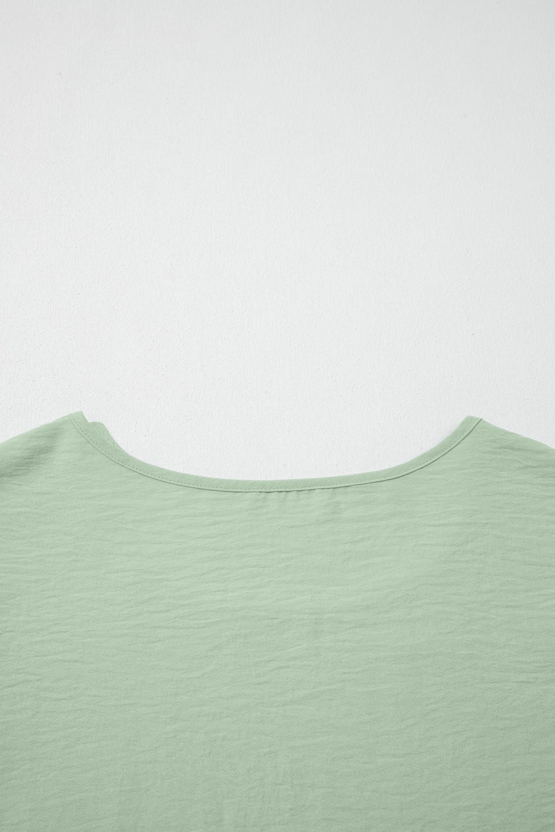 Clearly Aqua Plus Size Crew Neck Ruffle Sleeve Top