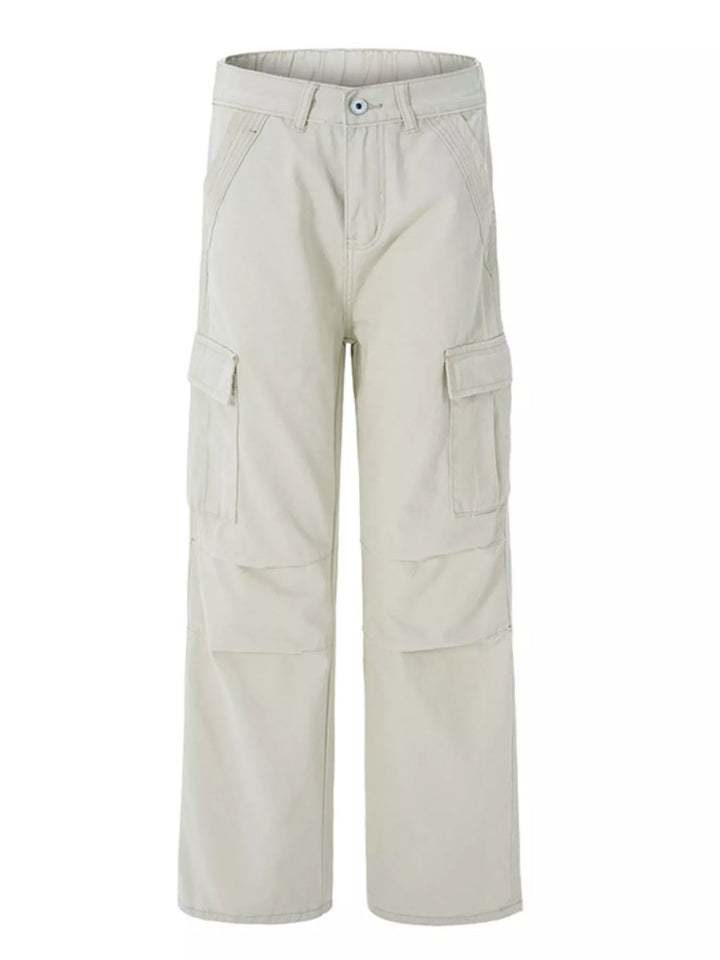 Men's Full Size Wide Leg Cargo Pants Plus Size