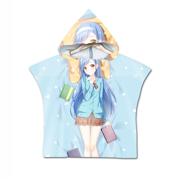 Embroidery 2-Day Delivery Embroidery Animal Digital Print Beach Towel Kids Children Hooded Bath Towel Microfiber
