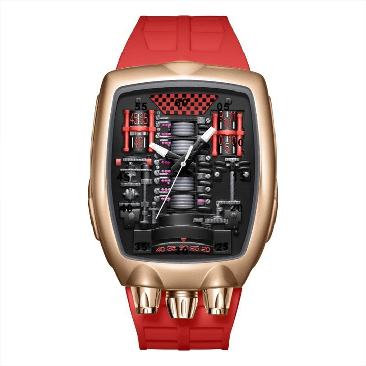 Engine Movement Mens Watch Brand Quartz Watch Fashionable And Distinctive