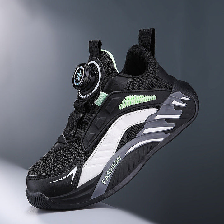 New Autumn Non-Slip Soft-Soled Running Sneakers With Rotating Buckles For Older And Teenage Kids
