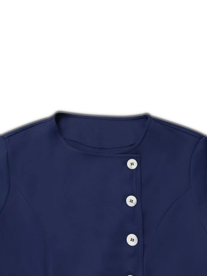 Button-Front A-Line Dress