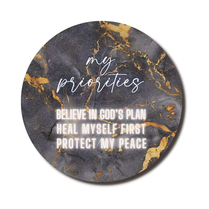 My Priorities — SoulScript Circle Mouse Pad