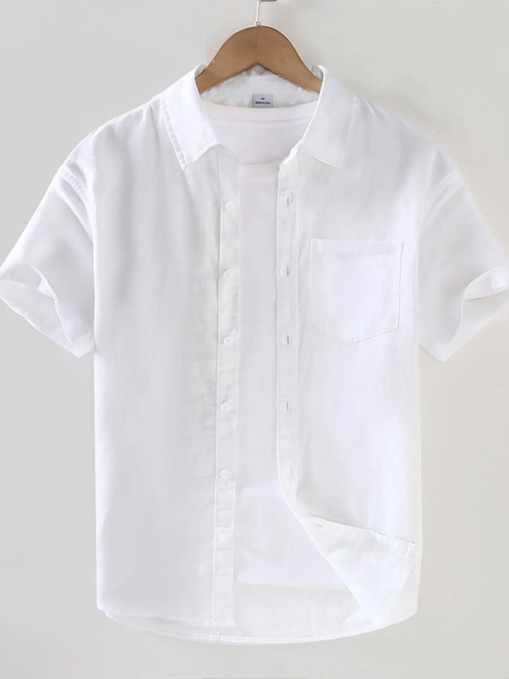 Men's Full Size Button Up Short Sleeve Shirt Plus Size