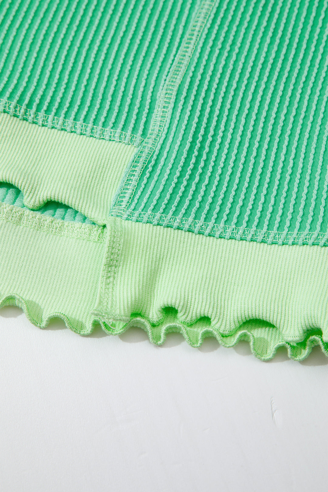 Mint Green Oversize Twist Ribbed Polo T Shirt Dress