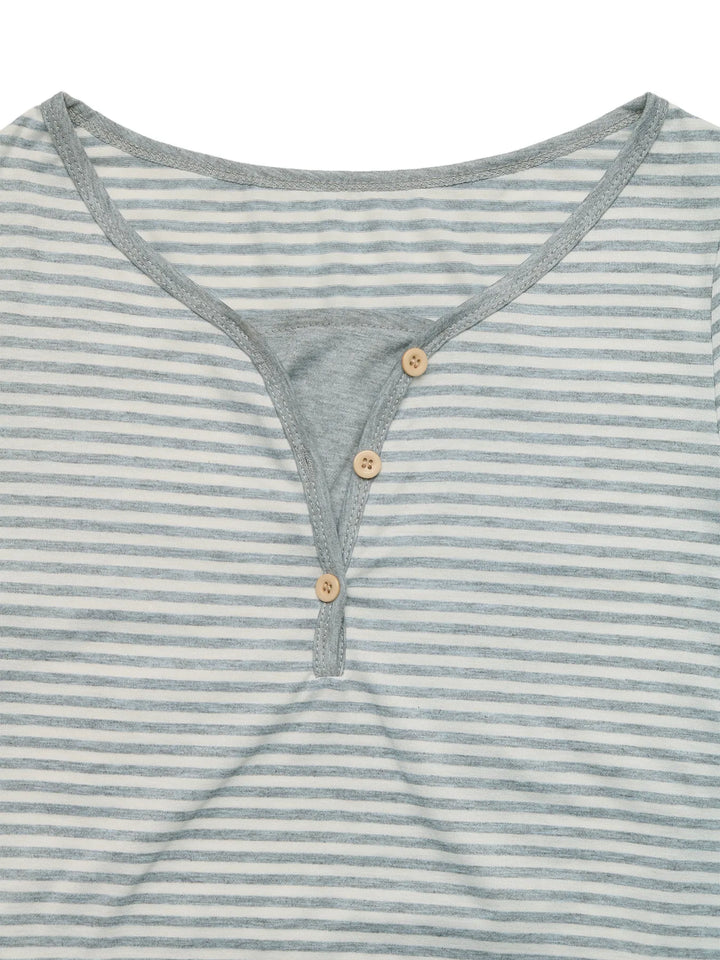 Striped Long Sleeve Casual T-Shirt