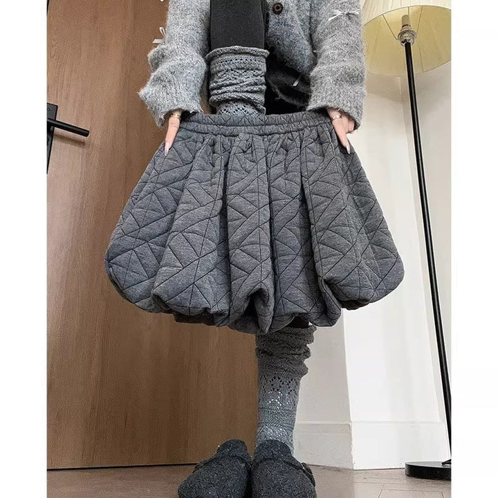 Sophisticated Textured Houndstooth Bloom Casual Pants