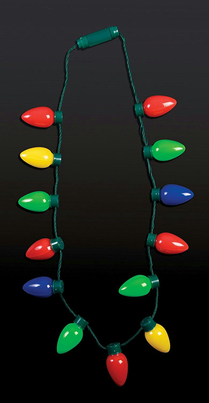 Retro Large Christmas C7 Bulb Necklace Light Up Flashing LED Lights Christmas