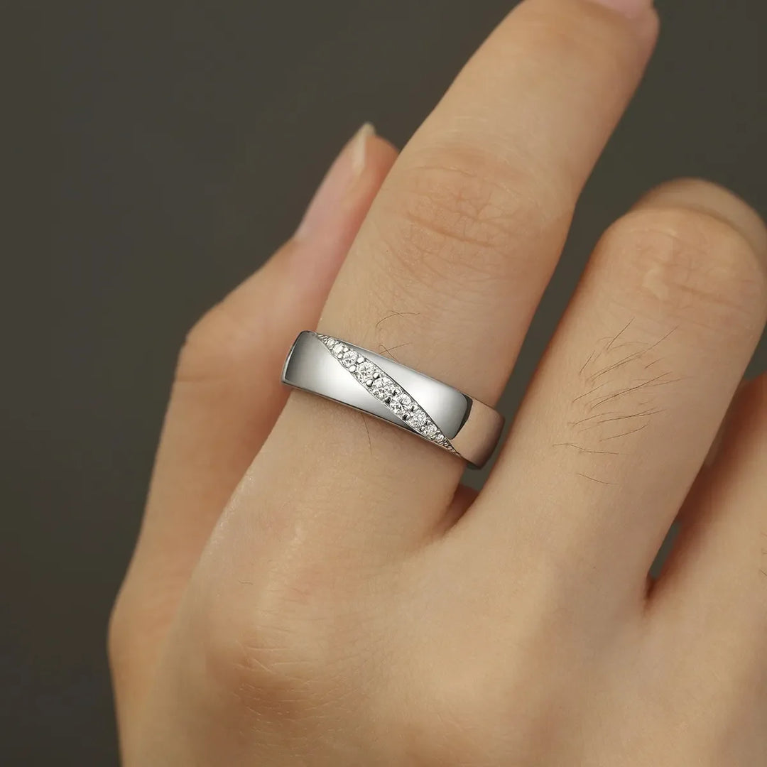 925 Sterling Silver Moissanite Ring