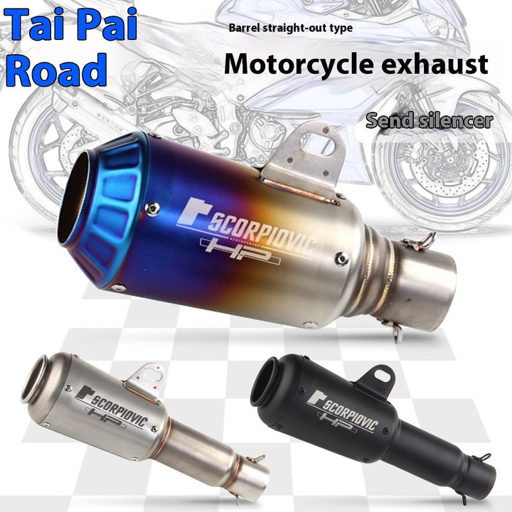 Motorcycle Modification Flower Cover Barrel Exhaust Pipe Universal