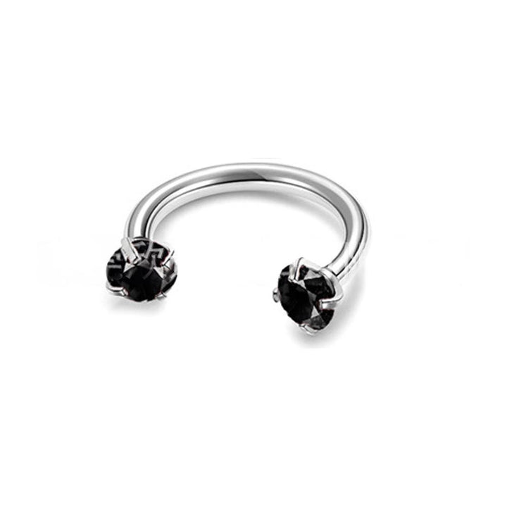 Piercing Jewelry Round Double-Zircon Nose Ring