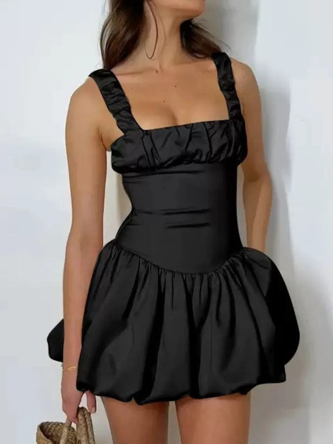 Bubble Hem Mini Dress