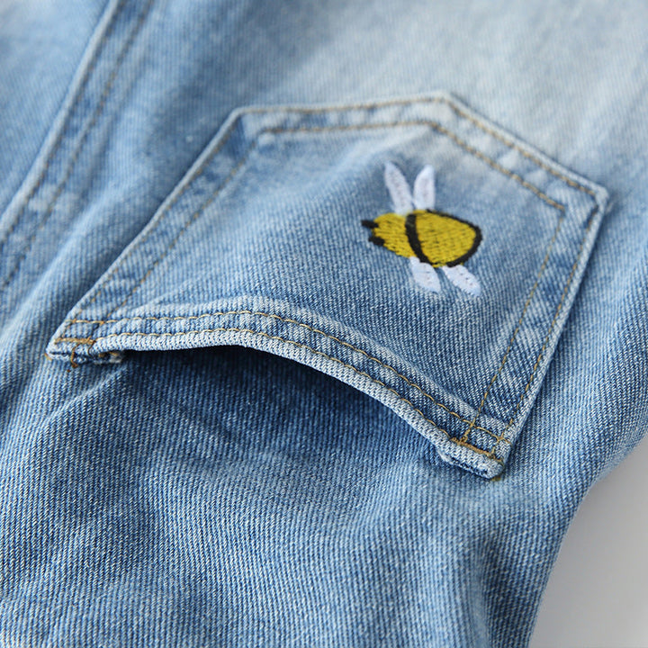 Western-Style Denim Jeans For Girls