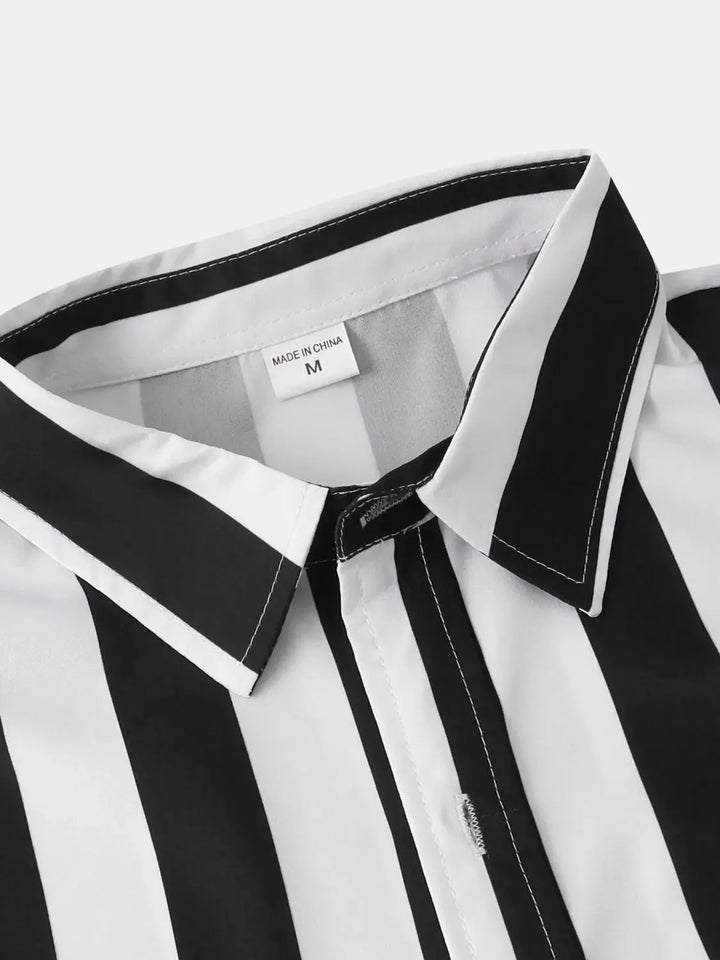 Men's Striped Button Down Shirt
