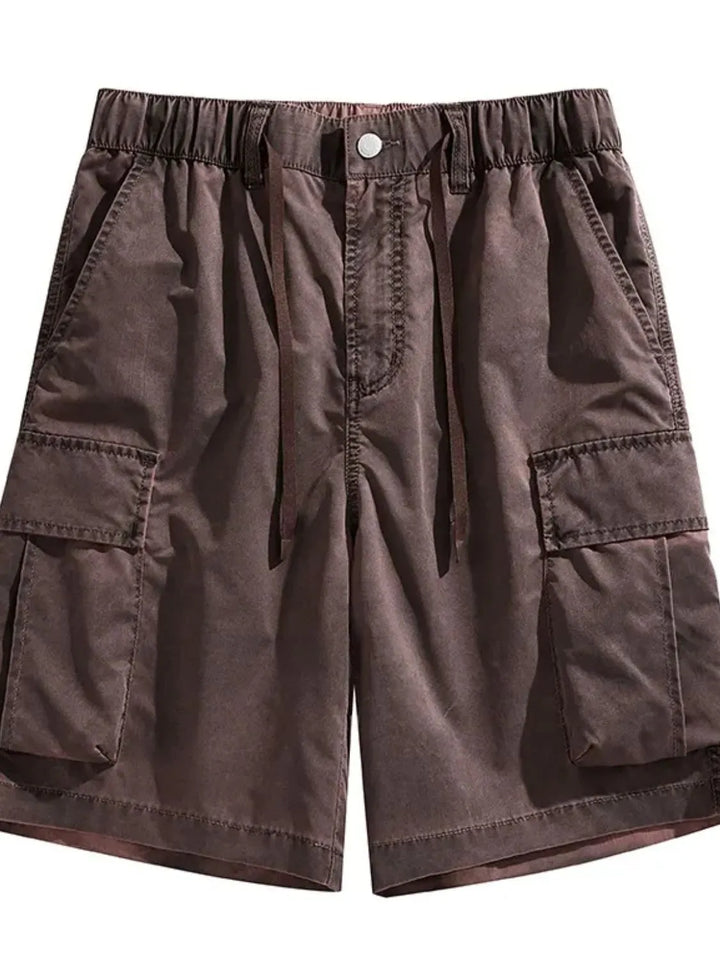 Men's Plus Size Drawstring Cargo Shorts