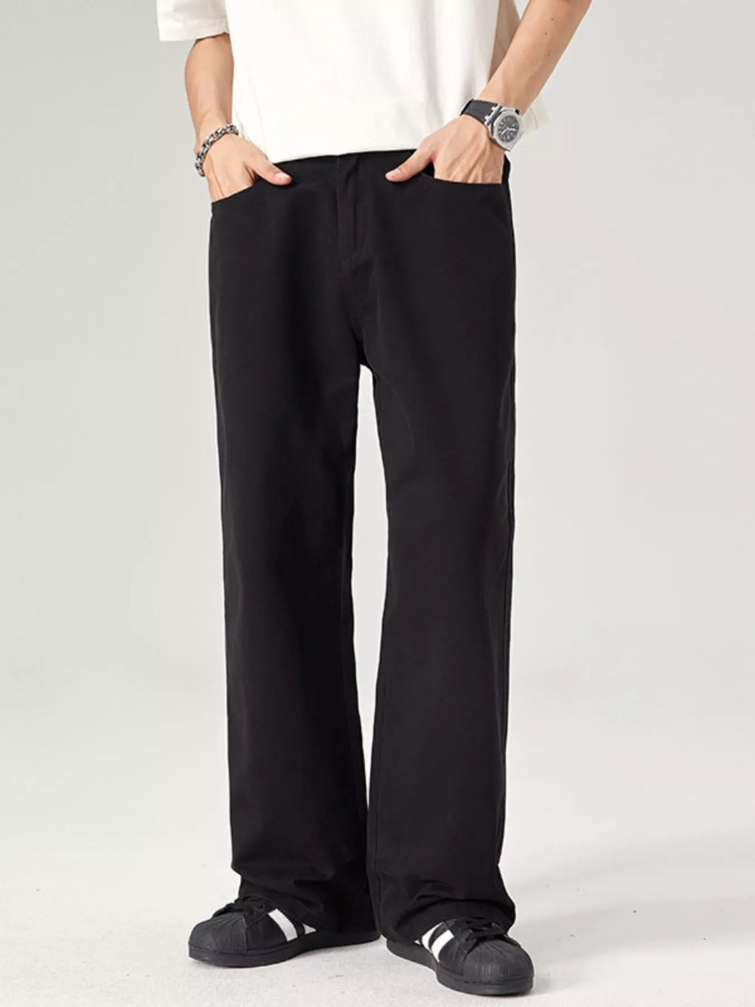 Men's Plus Size Wide Leg Pants