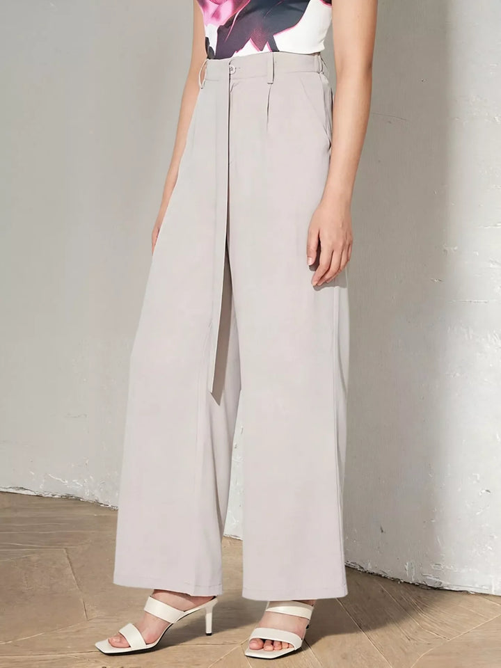 Wide Leg Belted Pants