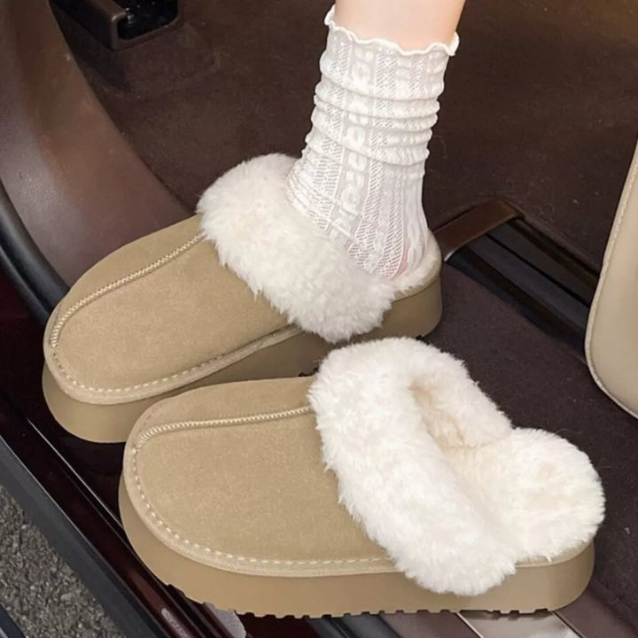 Round Toe Platform Slippers