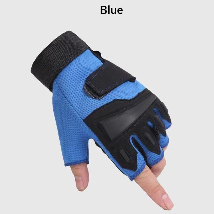 Student Style Half Finger Gloves For Men Outdoor Fitness And Cyclingfingerless Design