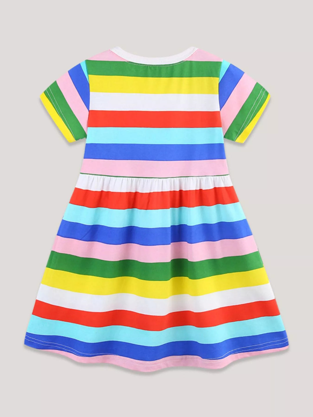 Children's Striped Casual Short Sleeve Dress