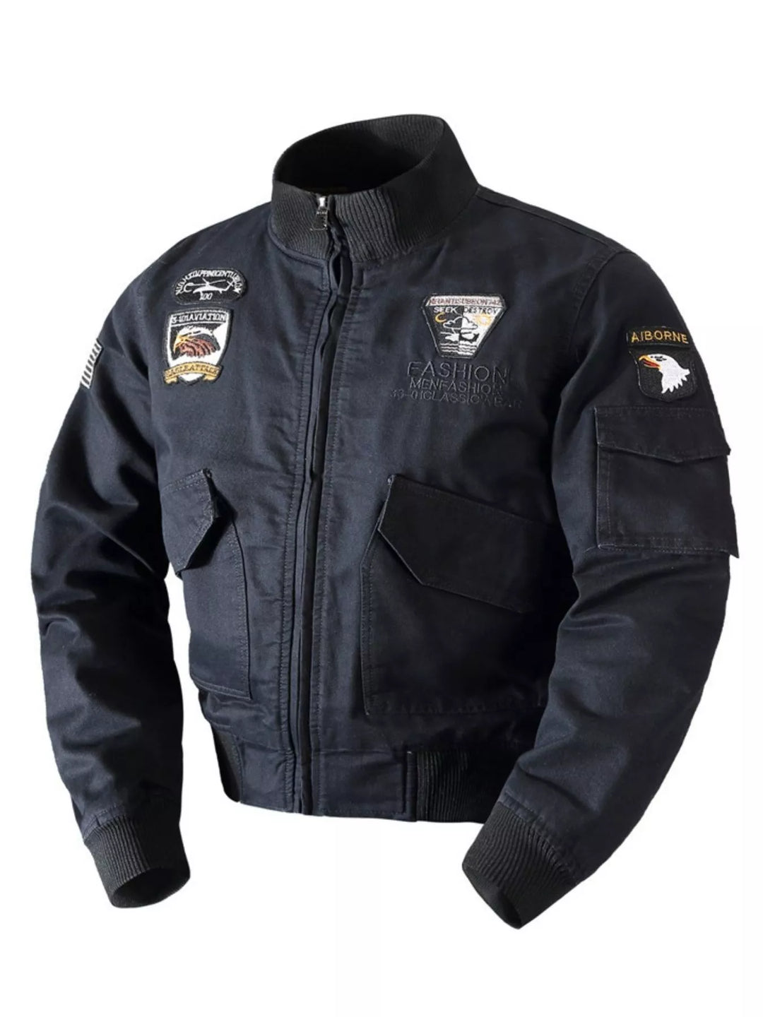 Men's Plus Size Zip Up Bomber Jacket