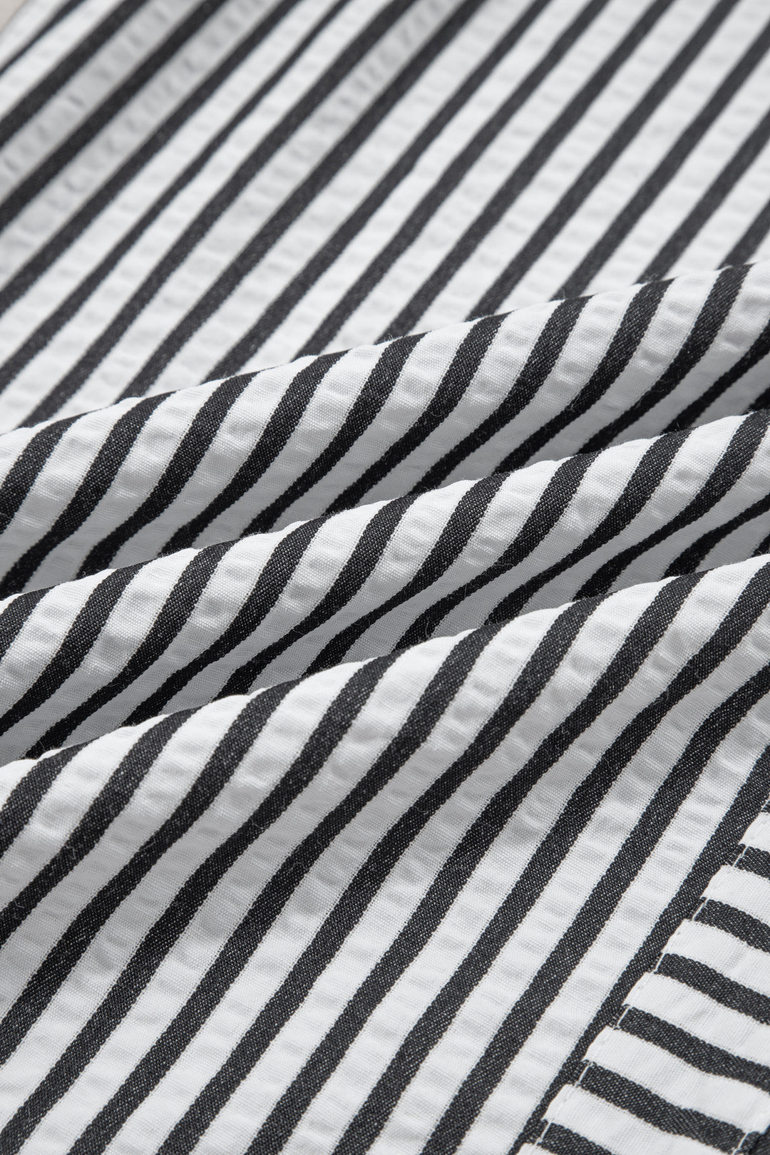 Black Stripe Wide Leg Casual Pants