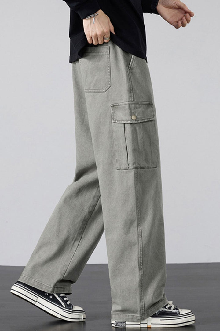 Men's Plus Size Drawstring Loose Fit Cargo Pants
