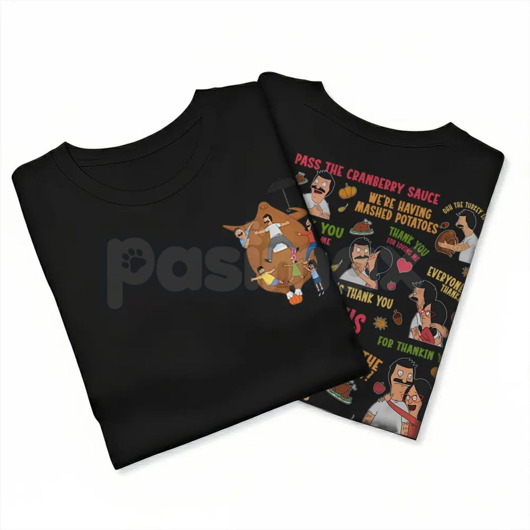 Thanksgiving Song T-Shirt - Happy Thanksgiving Fashion Cotton Tee, Full Colors Full Sizes, Unisex Holiday Apparel