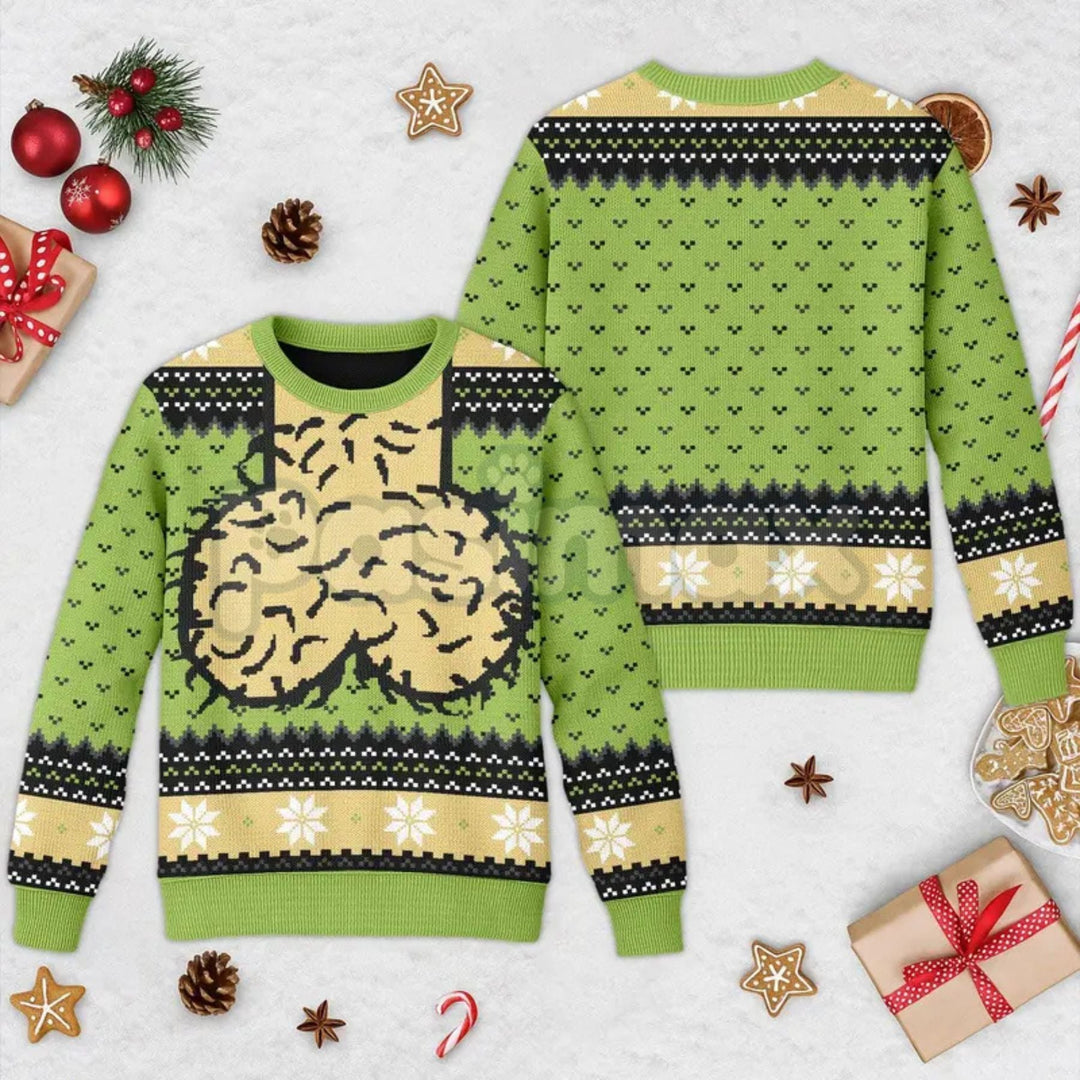 Hilarious Meme Balls Christmas Sweater, Funny Couple Holiday Party Jumper, Naughty Xmas Sweatshirt Gift