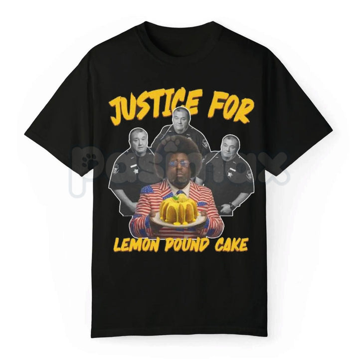 Afroman "Adams County" Lemon Pound Cake T-Shirt – Viral Trial Meme Graphic Tee, Premium 100% Cotton Sheriff's Dept Parody Top, Soft Lived-In Heavyweight Music Video Shirt, Made in USA
