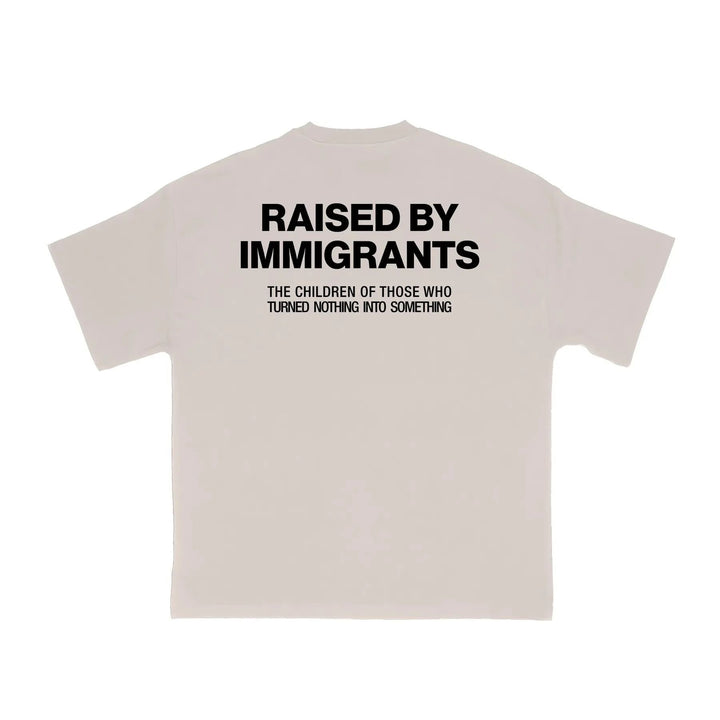"Raised by Immigrants" Statement Tee - Empowering T-Shirt, Mexican Heritage Apparel
