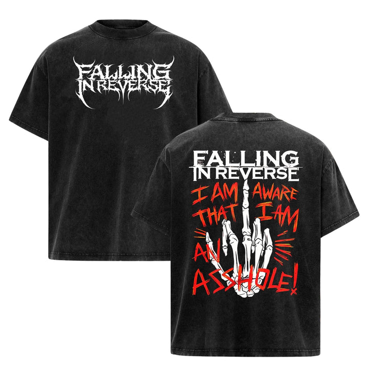 Vintage Retro Falling In Reverse T-Shirt – 2-Sided Rock Band Graphic Tee, Casual Comfort Cotton