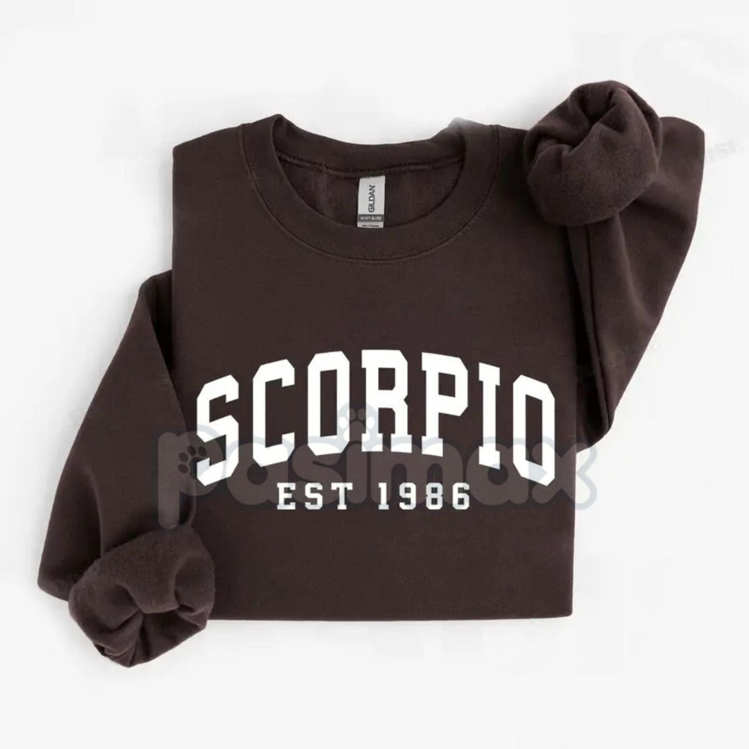 Vintage Zodiac Constellation Sweatshirt – Personalized Astrology Est. [Year] Apparel