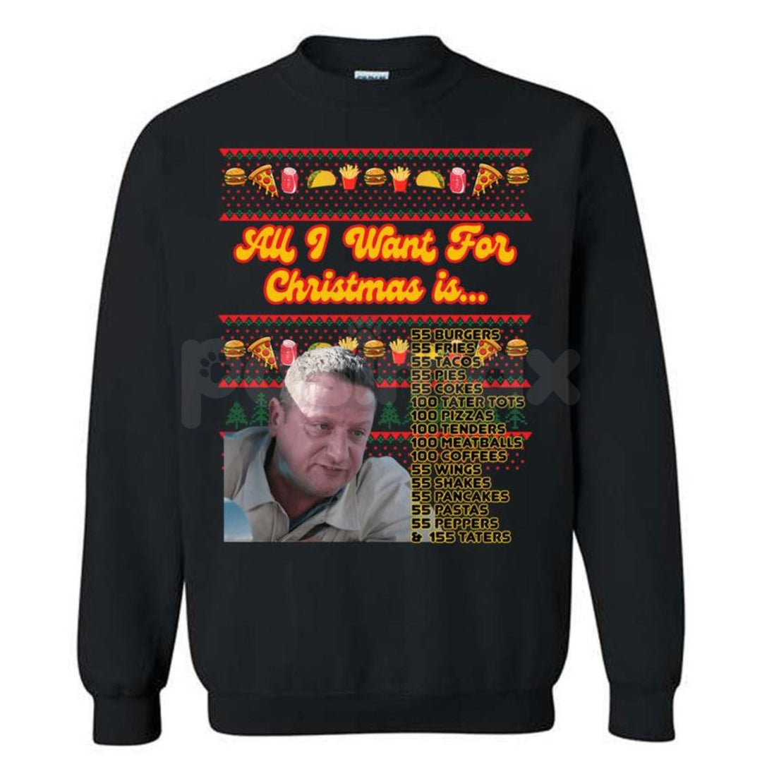 ITYSL Christmas: "55 Burgers 55 Fries" Tim Robinson Unisex Crewneck – Holiday Comedy Sweatshirt