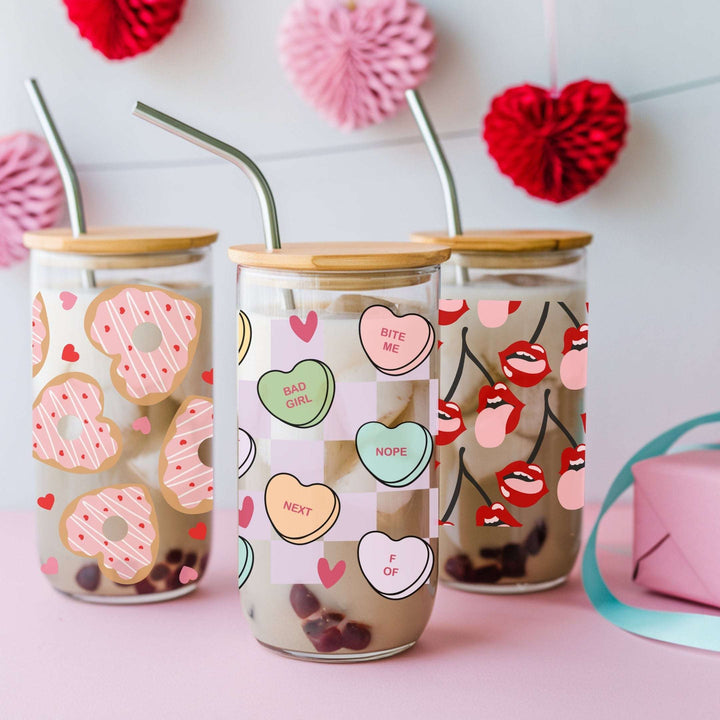 Cherry Lips Glass Cup