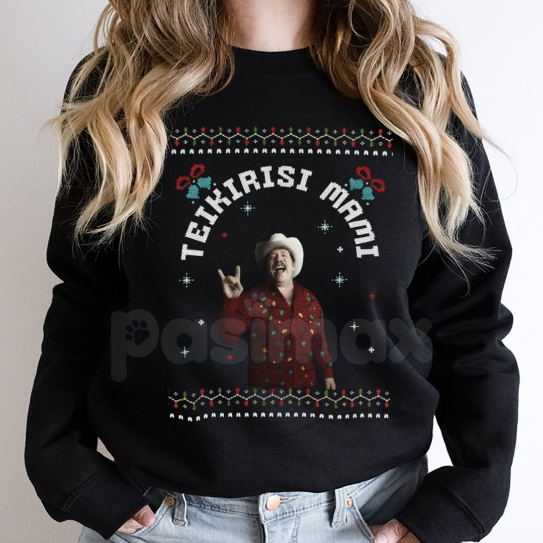 Teikirisi Mami Sweatshirt | Funny Spanglish Quote Jumper | Latina Mom Life Gift | Relaxed Tropical Vibe Crewneck