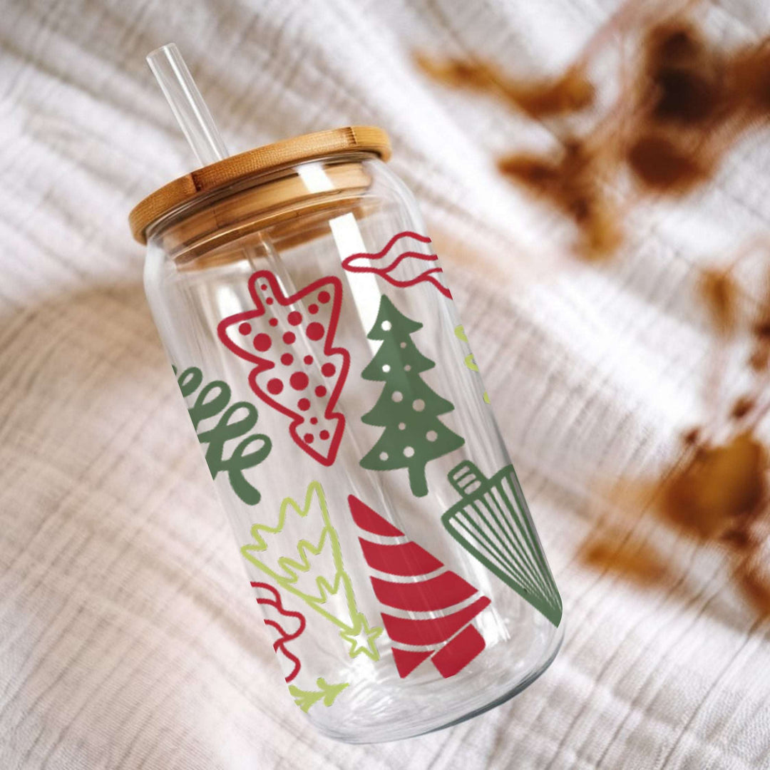 Christmas Trees Glass Cup
