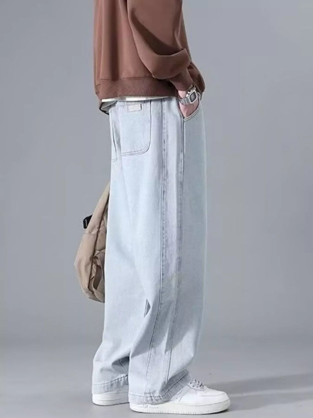 Men's Full Size Wide Leg Jeans Plus Size
